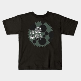 Steampunk Gear and Rose Kids T-Shirt
